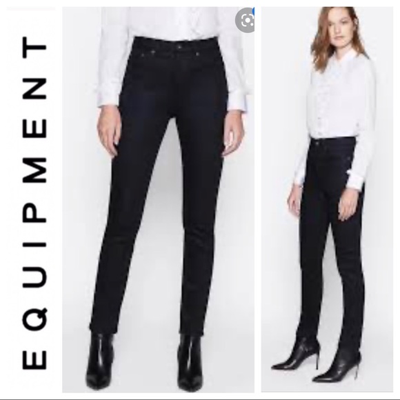 NWT The EQUIPMENT JEAN High Rise Skinny Black 28